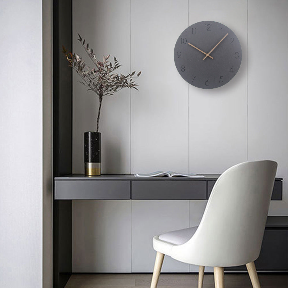29 cm veggklokke i tre – minimalistisk skandinavisk stil, lydløst urverk