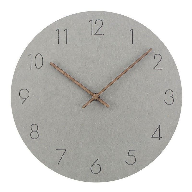 29 cm veggklokke i tre – minimalistisk skandinavisk stil, lydløst urverk