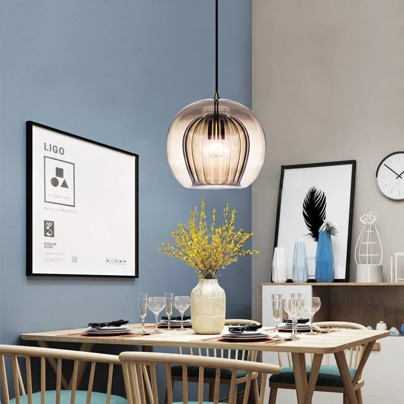 Modern Glass Pendant Light | Elegant Ambient Lighting | Meowbutter