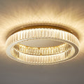 Lampada da soffitto rotonda con cristalli | Finitura oro lussuosa | Meowbutter