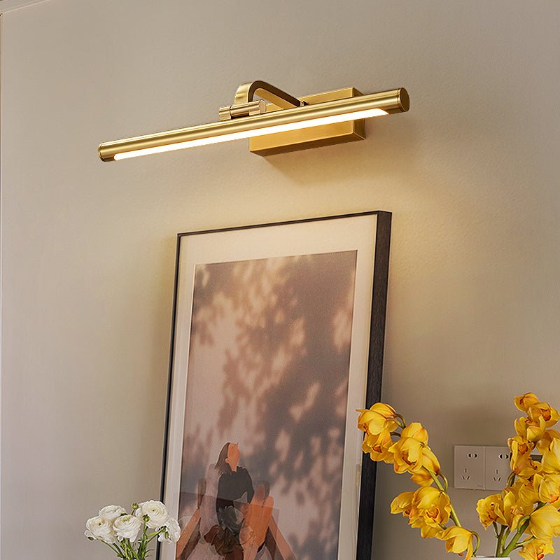 Brass Finish Contemporary LED Wall Light With Adjustable Feature