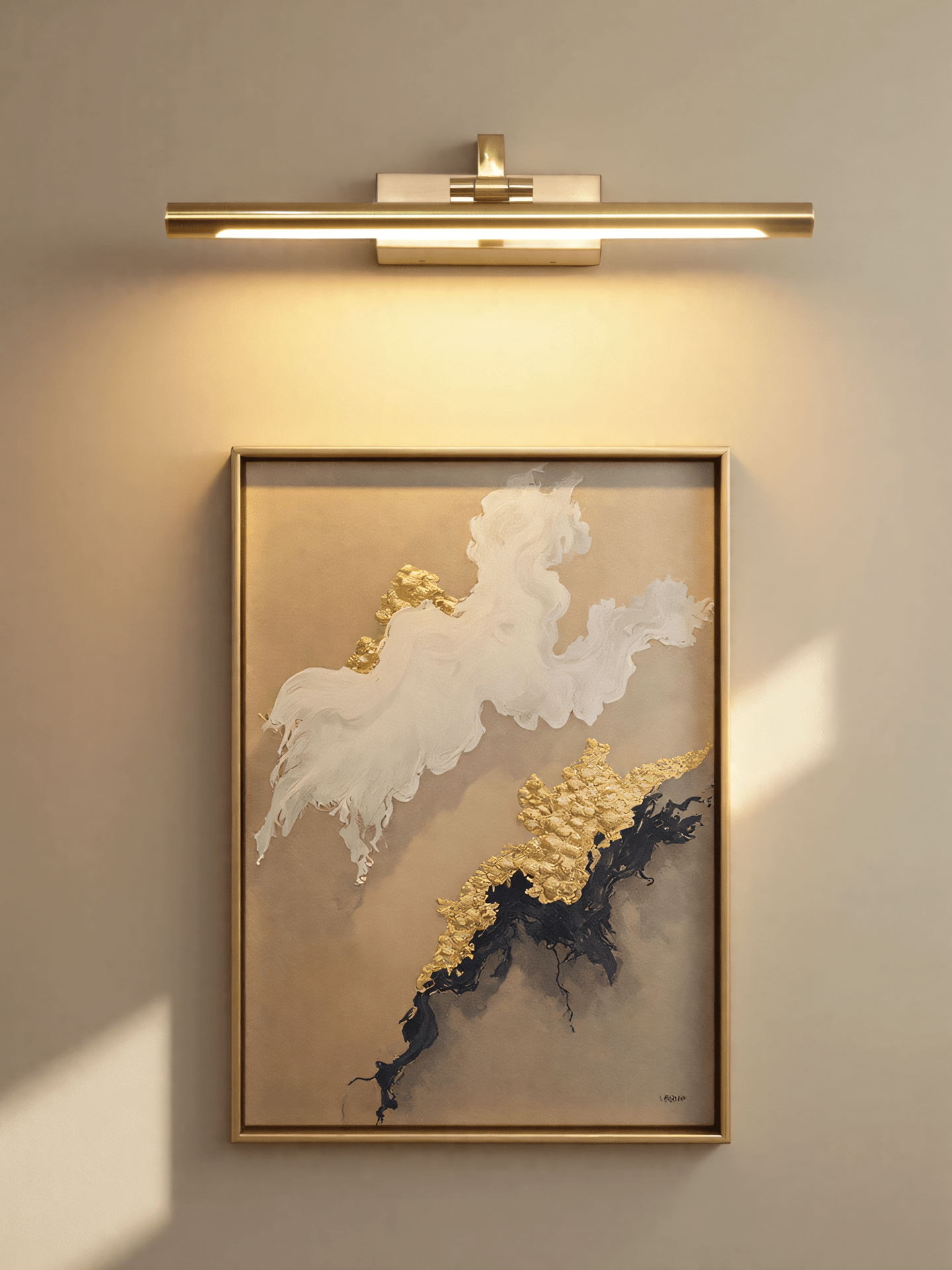 Brass Finish Contemporary LED Wall Light With Adjustable Feature