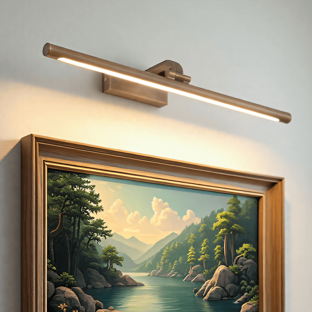 Brass Finish Contemporary LED Wall Light With Adjustable Feature