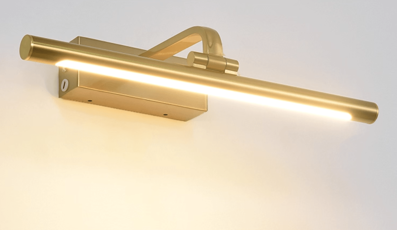 Brass Finish Contemporary LED Wall Light With Adjustable Feature