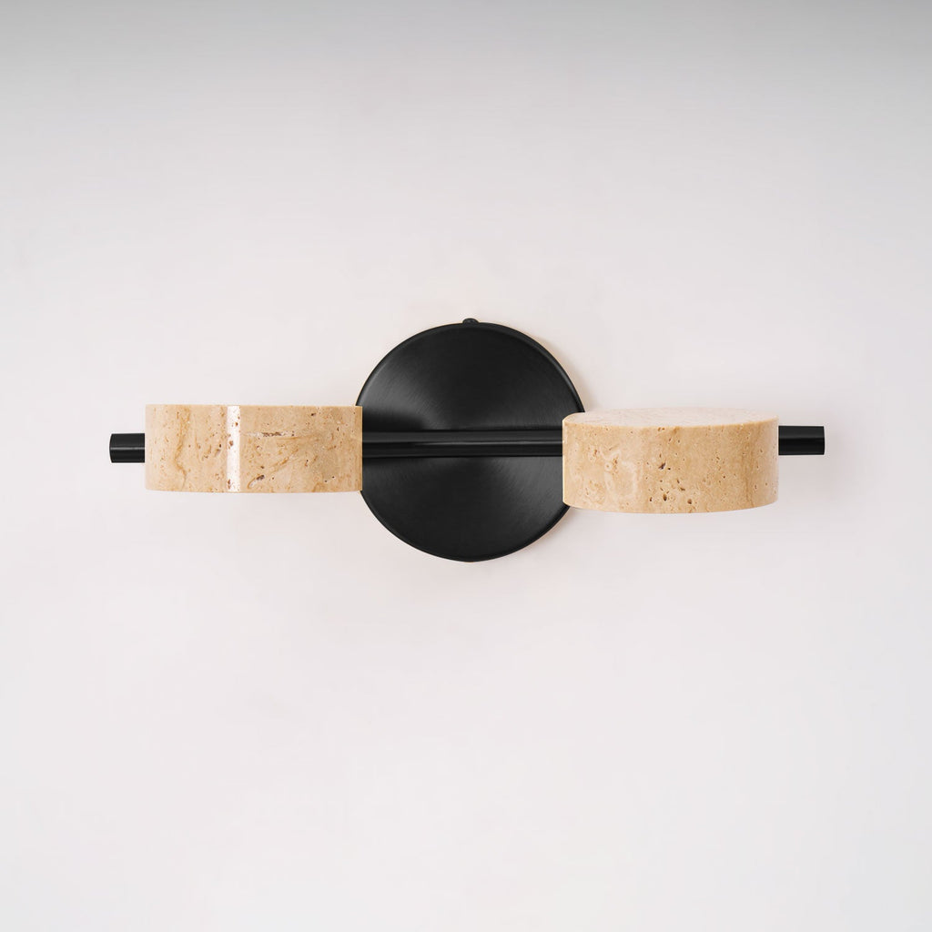 Dimmable Yellow Travertine Vanity Light For Modern Bathrooms