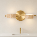 Dimmable Yellow Travertine Vanity Light For Modern Bathrooms