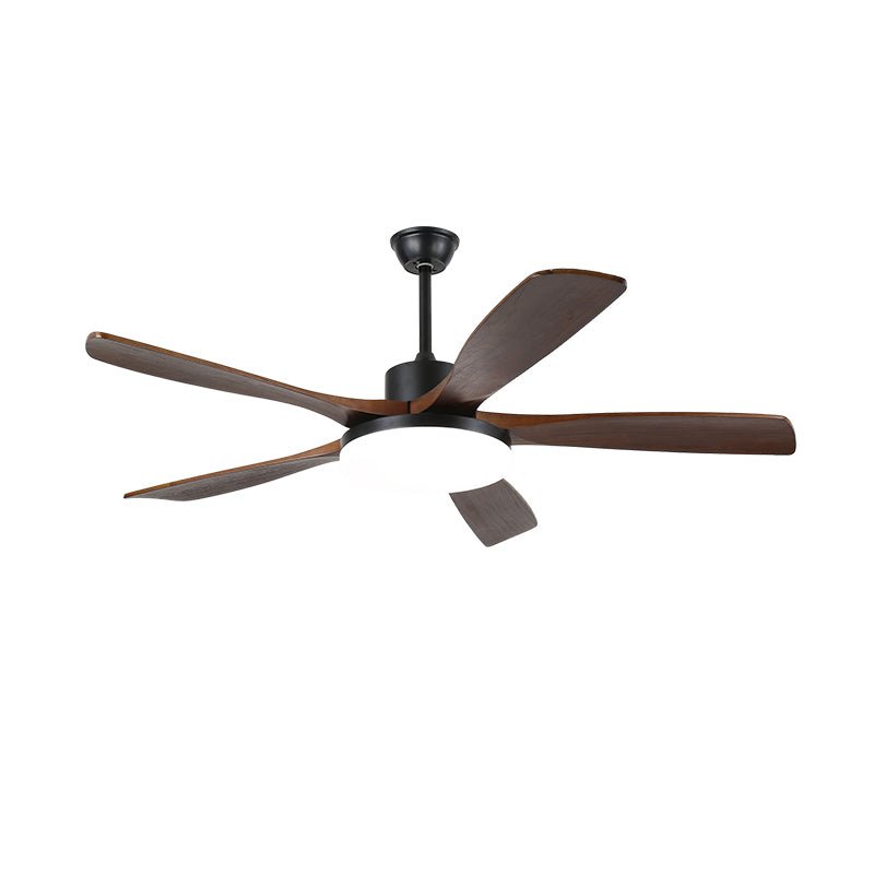 Six-Speed Ceiling Fan With Metal Housing And Integrated Light