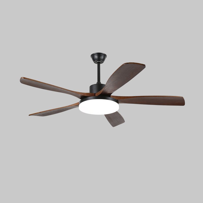 Six-Speed Ceiling Fan With Metal Housing And Integrated Light