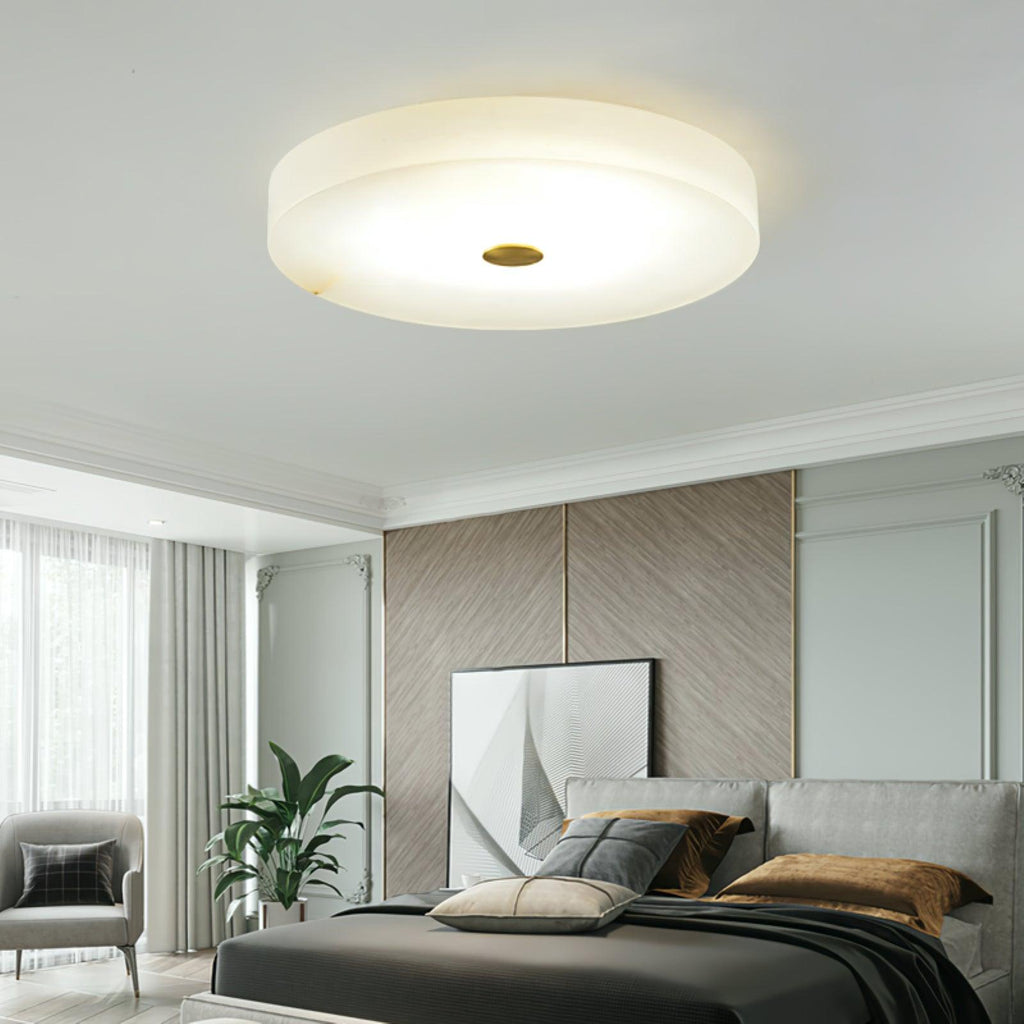 Plafonnier en albâtre dimmable avec LED intégrée