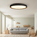 Černé stropní svítidlo z travertinu s stmívatelným LED moderního designu