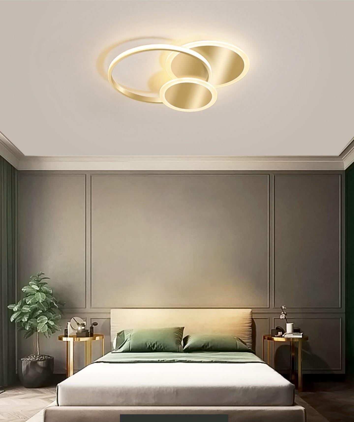 Brass Ceiling Light With Integrated LED And Adjustable