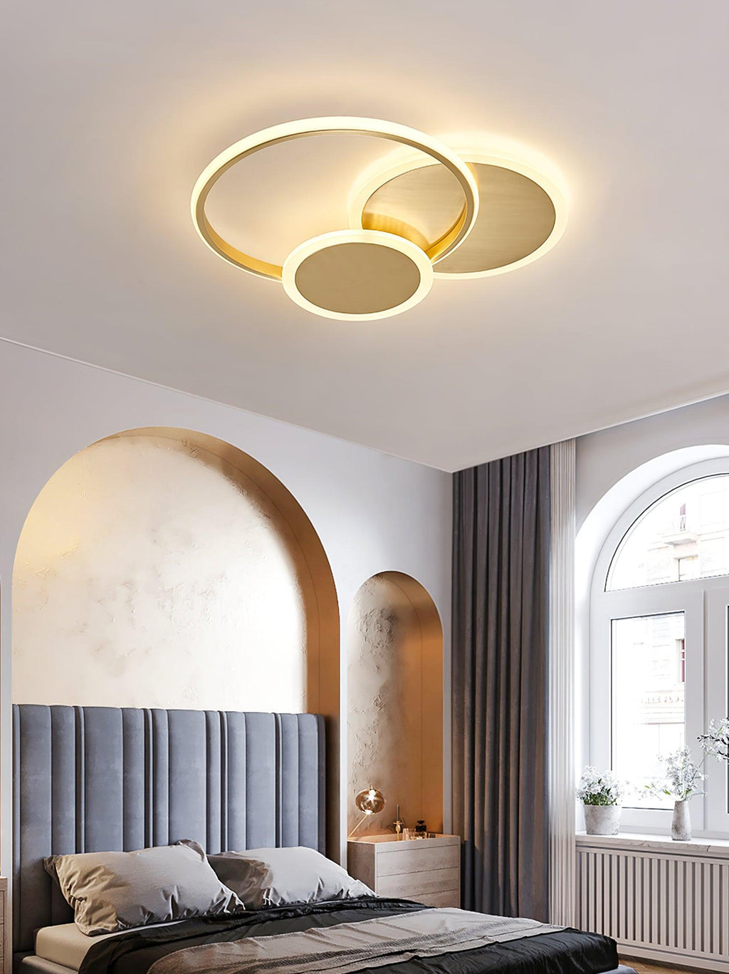 Brass Ceiling Light With Integrated LED And Adjustable