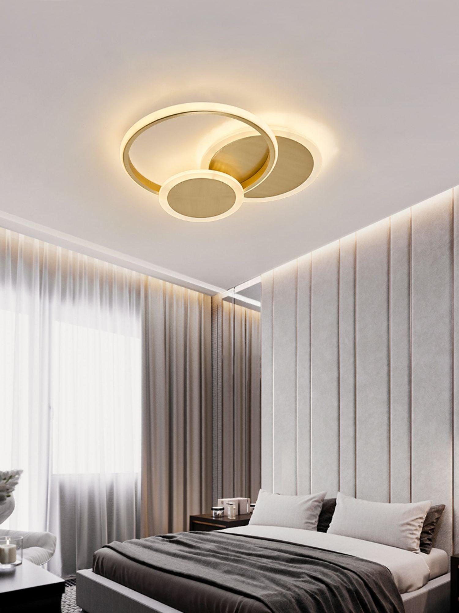 Brass Ceiling Light With Integrated LED And Adjustable