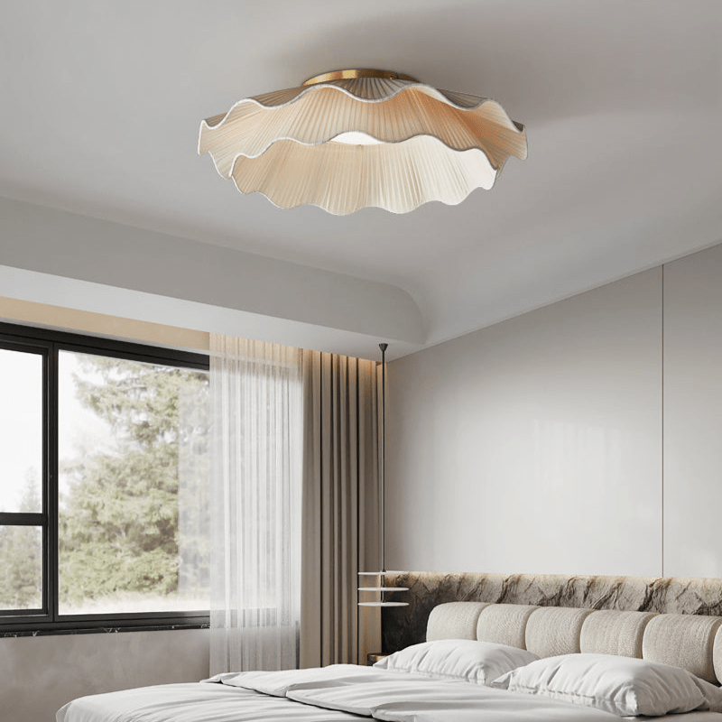 Brass Integrated LED Ceiling Light, Dimmable Modern Fixture