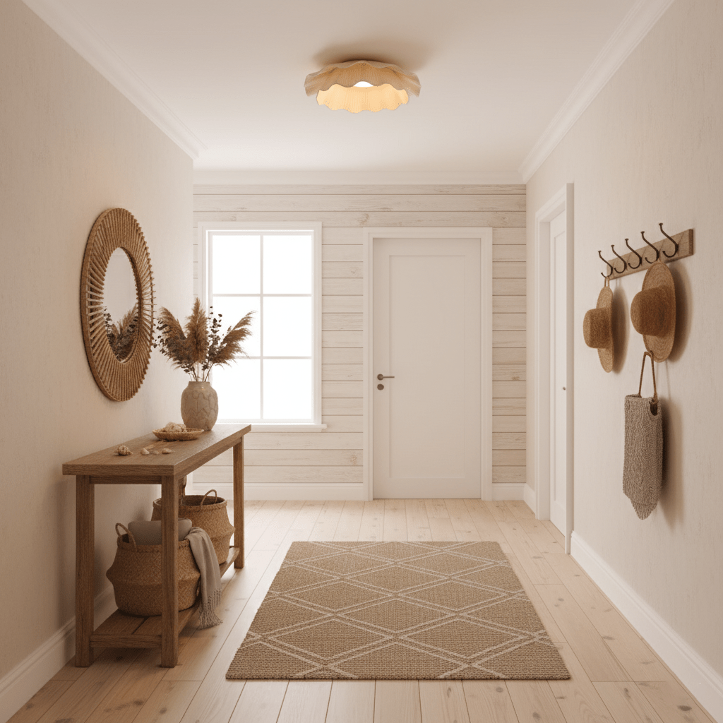 Brass Integrated LED Ceiling Light, Dimmable Modern Fixture