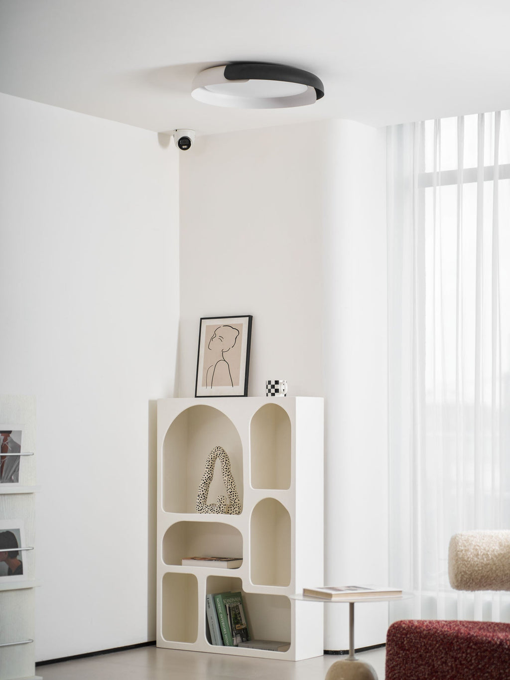 Contemporary Ceiling Light With Metal And Acrylic Dimmable