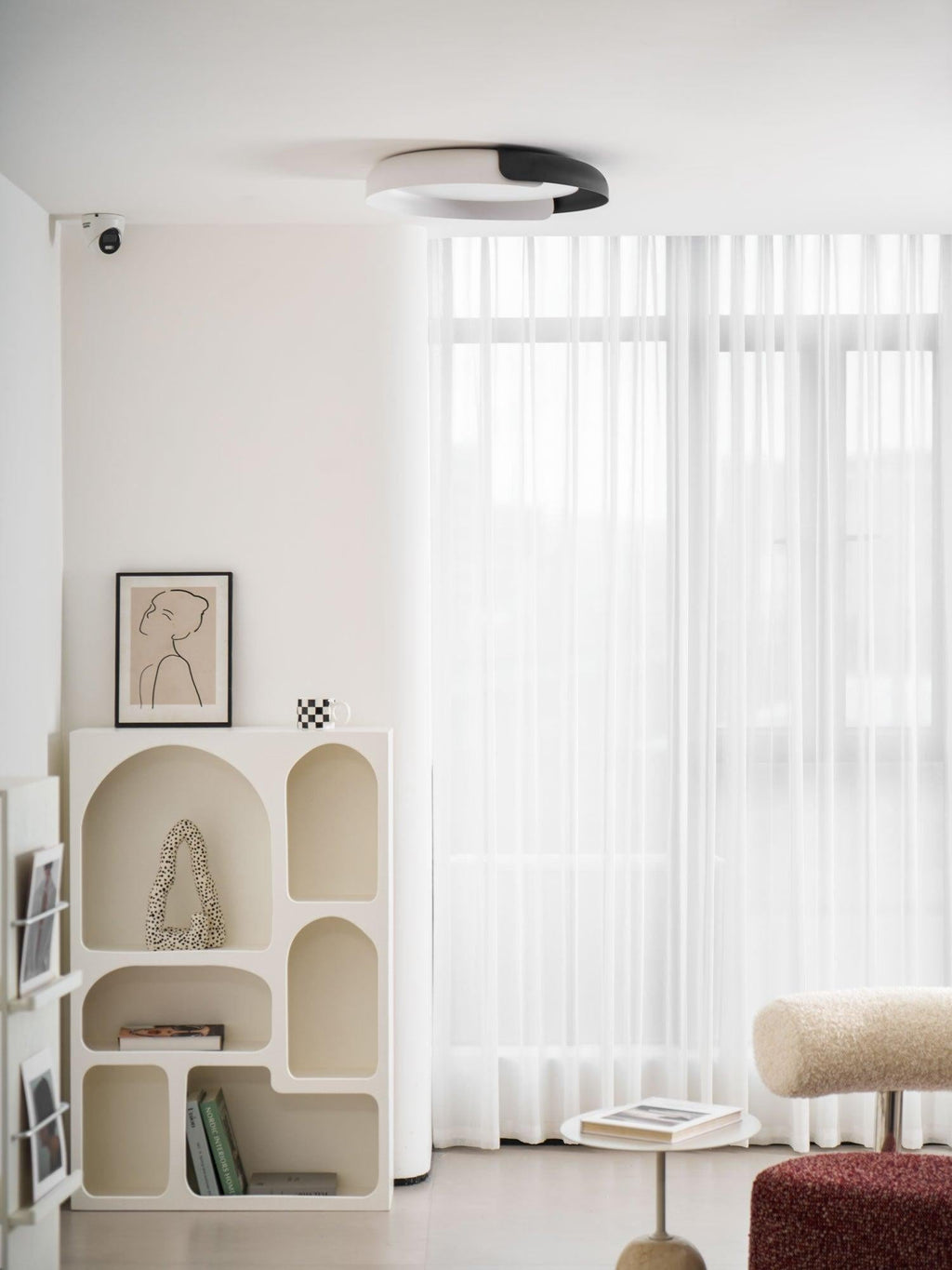 Contemporary Ceiling Light With Metal And Acrylic Dimmable