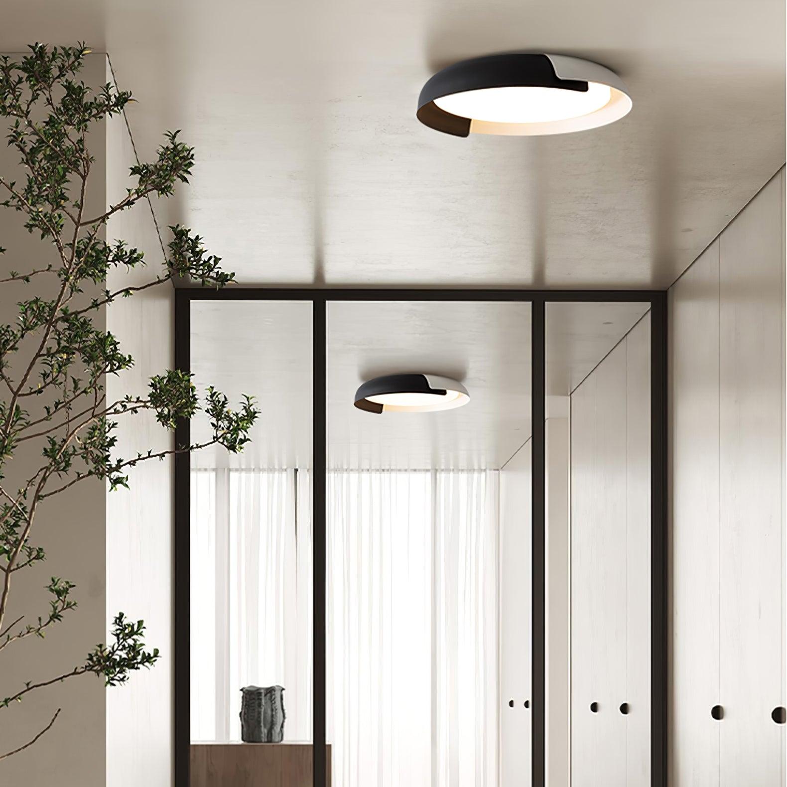 Contemporary Ceiling Light With Metal And Acrylic Dimmable