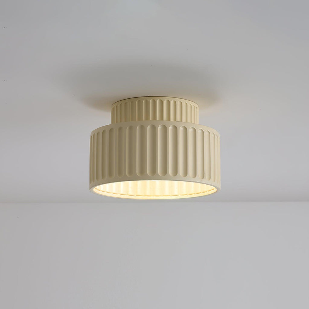 Moderne loftslampe med harpiksramme og akrylskærm, dæmpbar