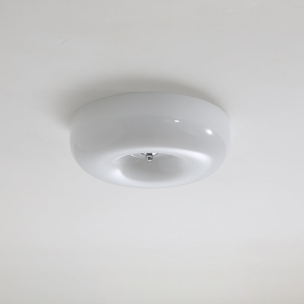 Modern Swirl Glass Ceiling Light With Dimmable Iron Frame