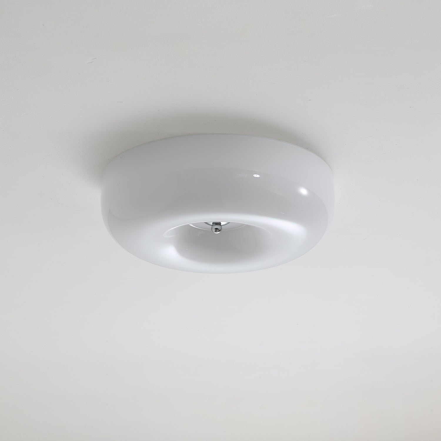Modern Swirl Glass Ceiling Light With Dimmable Iron Frame