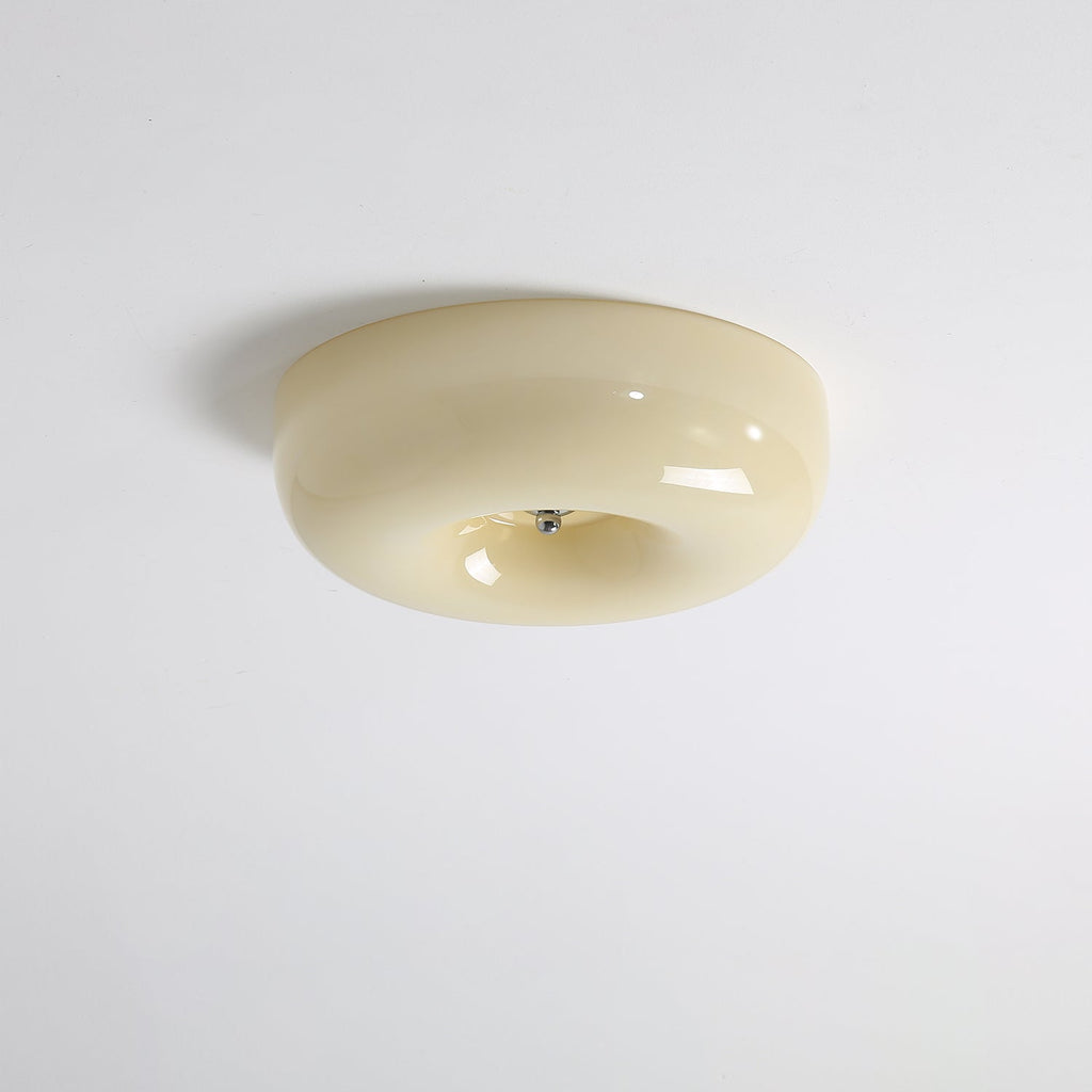 Modern Swirl Glass Ceiling Light With Dimmable Iron Frame