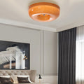 Modern Swirl Glass Ceiling Light With Dimmable Iron Frame
