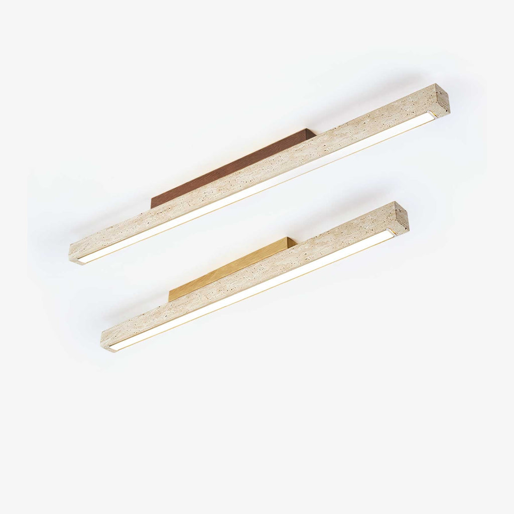 Žluté travertinové LED stropní světlo s lineárním moderním designem