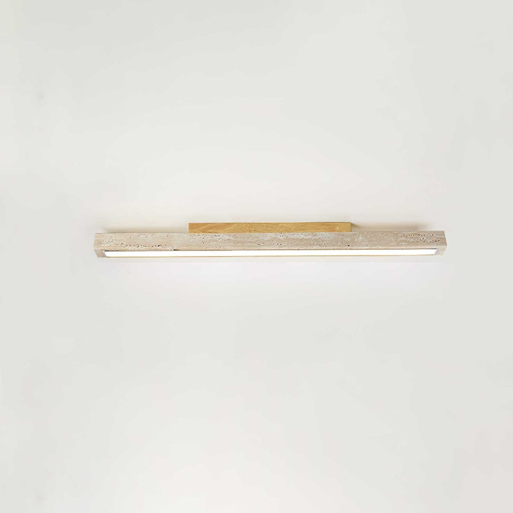 Žluté travertinové LED stropní světlo s lineárním moderním designem
