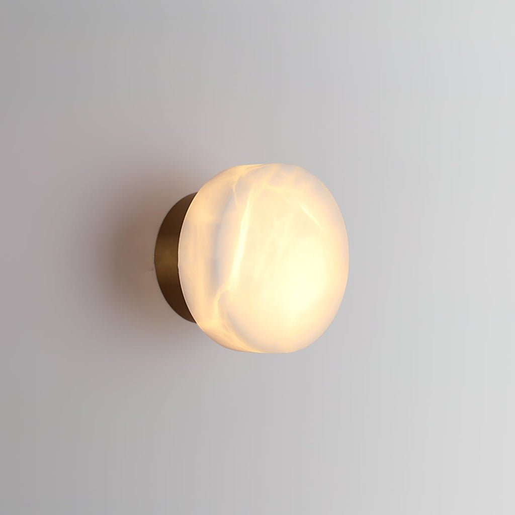 Moderní válcové nástěnné svítidlo s alabastrovým povrchem a LED diodami