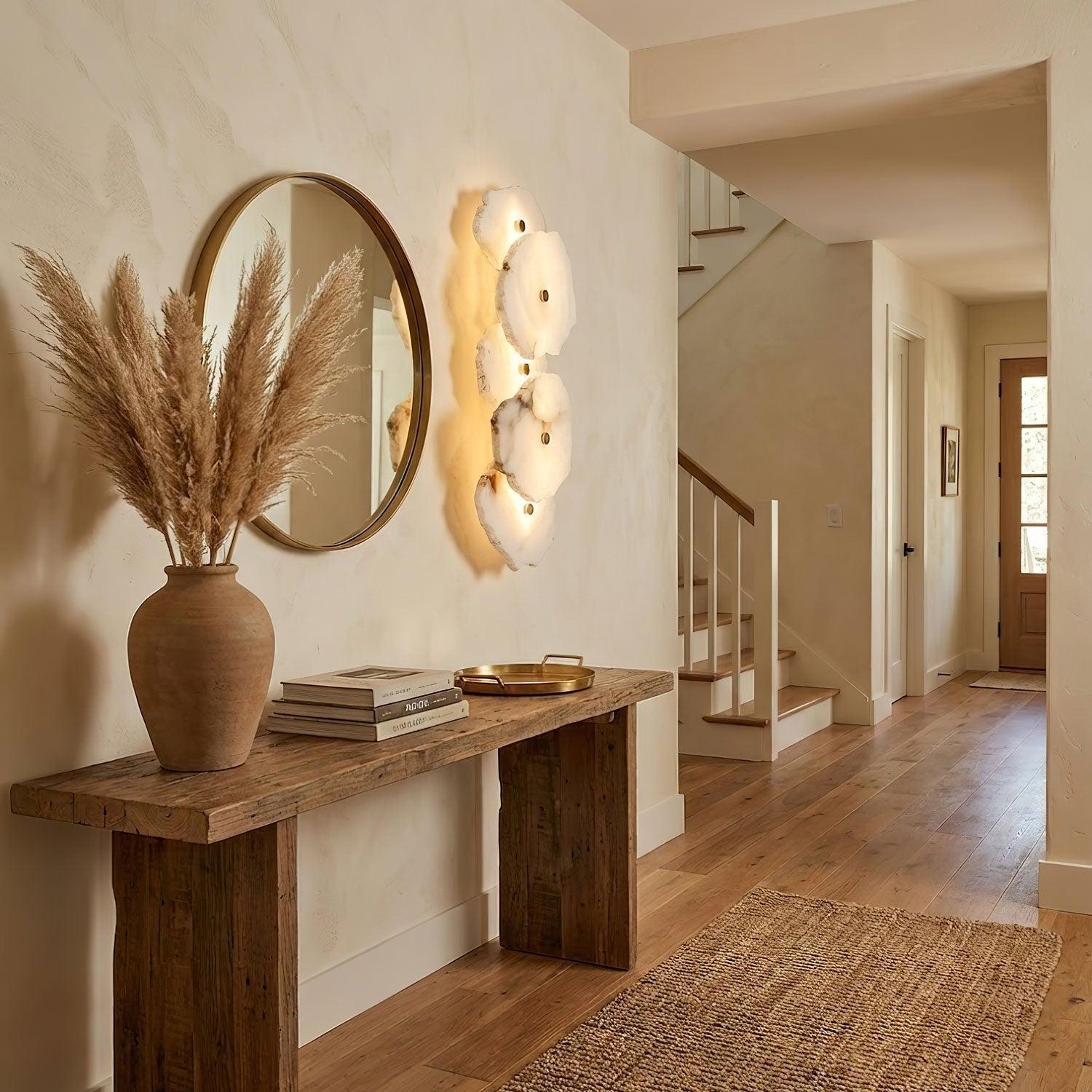 Applique murale moderne dimmable finition albâtre pour une ambiance chaleureuse | Meowbutter
