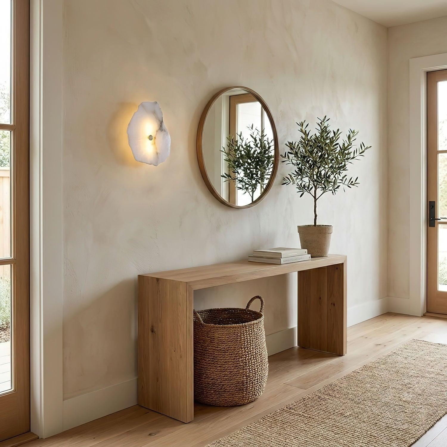 Applique murale moderne dimmable finition albâtre pour une ambiance chaleureuse | Meowbutter