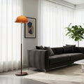 Contemporary Floor Lamp With Acrylic Globe In Dark Brown For Warm Ambience | Meowbutter