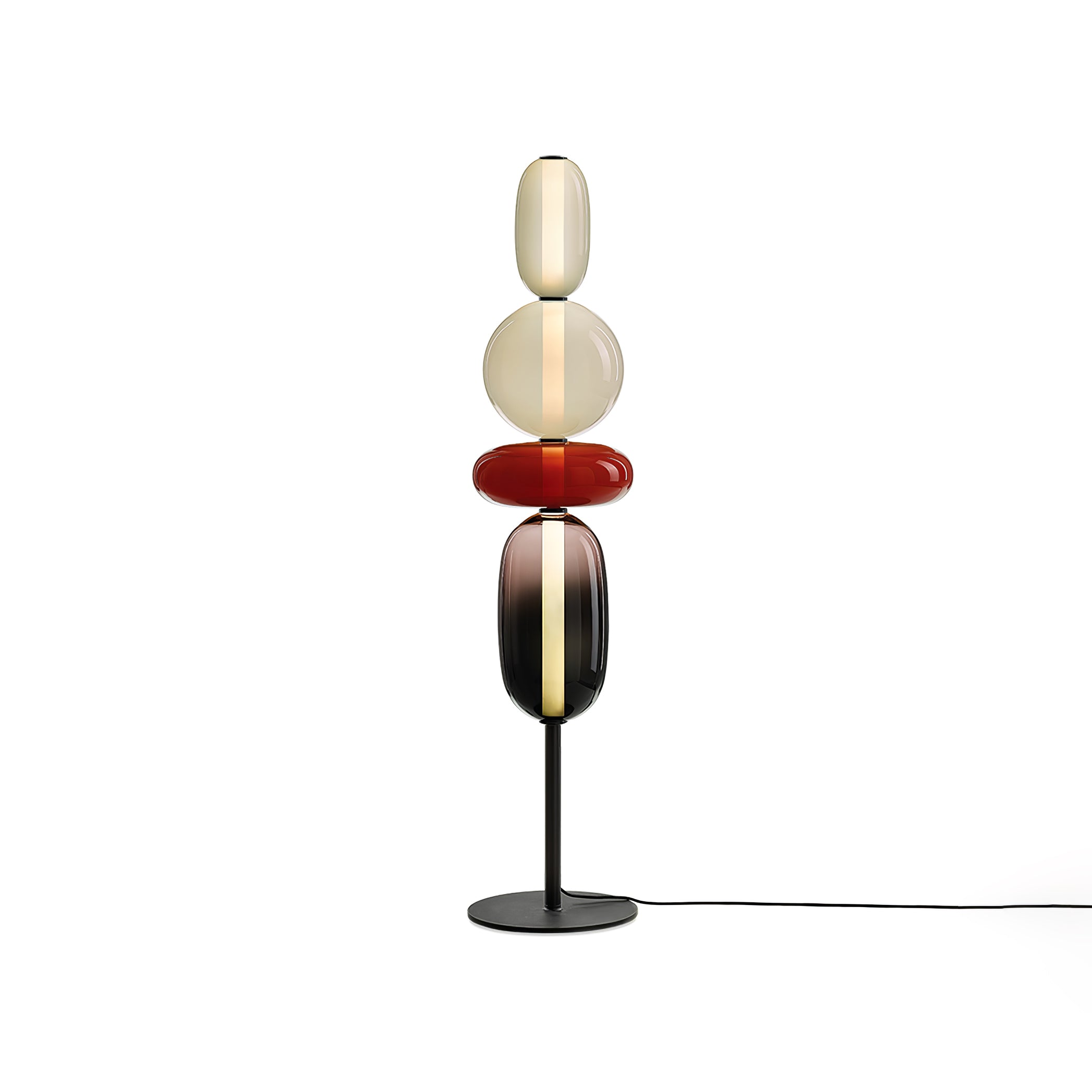 Contemporary Glass Floor Lamp With Integrated LED Lighting | Meowbutter