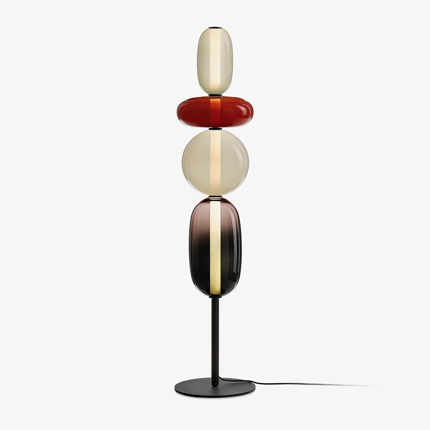 Contemporary Glass Floor Lamp With Integrated LED Lighting | Meowbutter