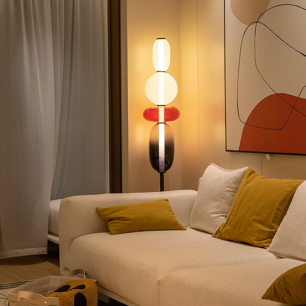 Contemporary Glass Floor Lamp With Integrated LED Lighting | Meowbutter