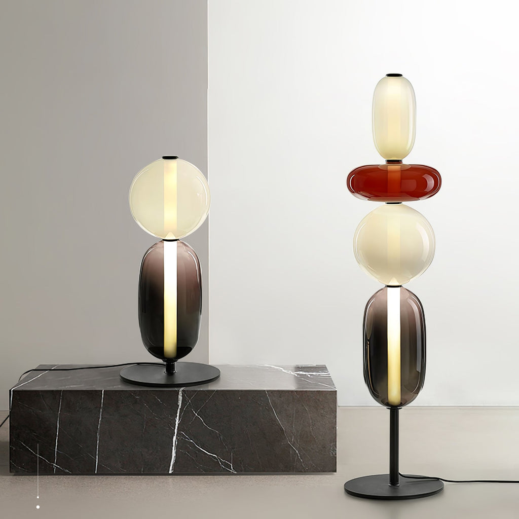 Contemporary Glass Floor Lamp With Integrated LED Lighting | Meowbutter