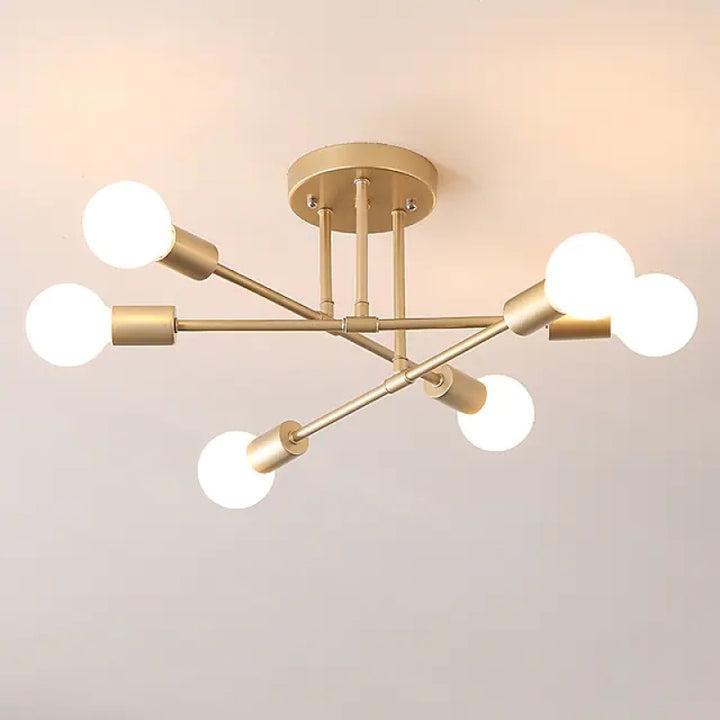 Minimalistické stropní svítidlo s šesti LED lampami na zapuštění