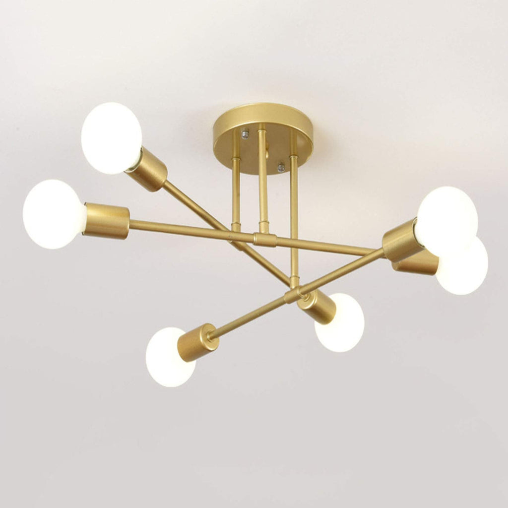 Minimalistické stropní svítidlo s šesti LED lampami na zapuštění