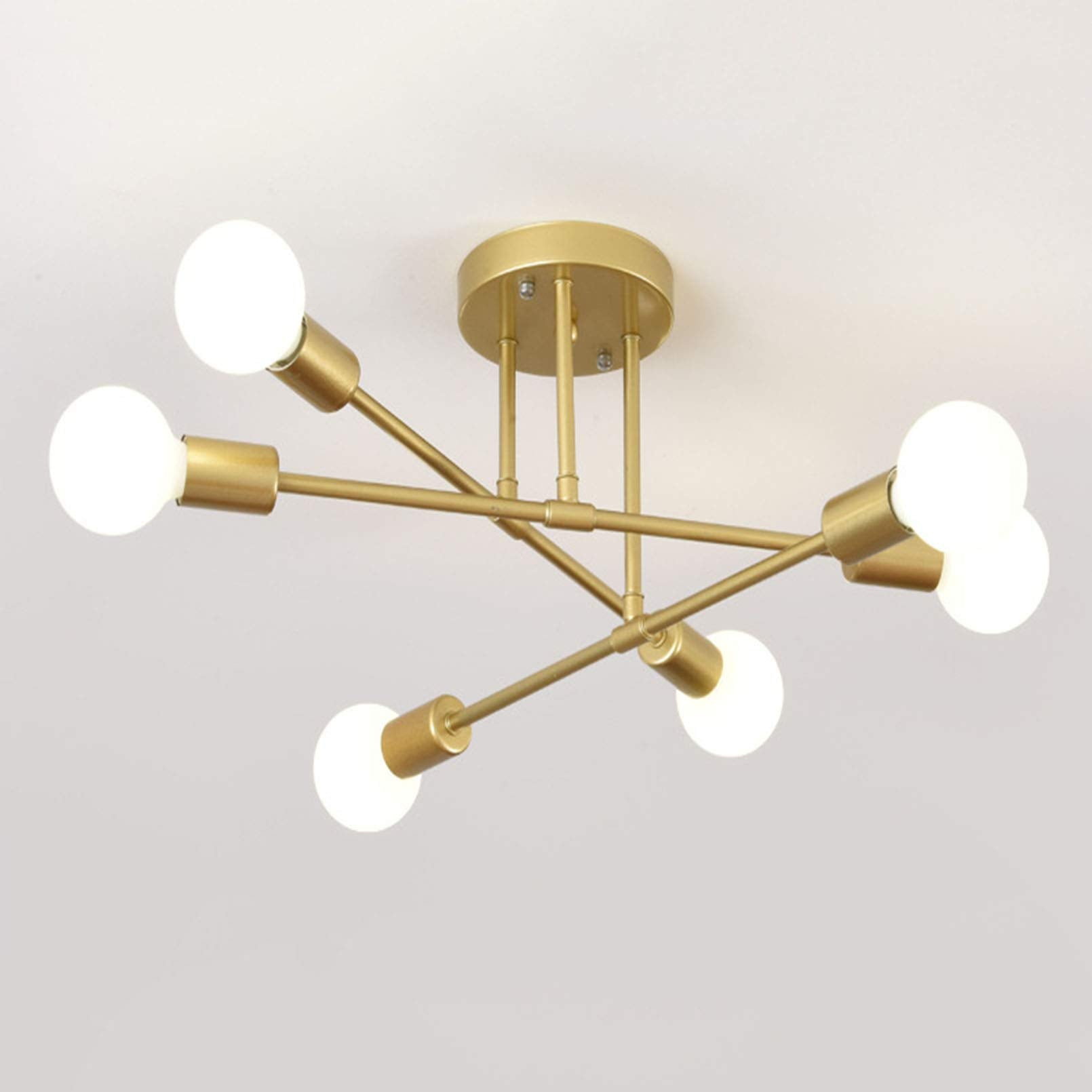 Minimalistické stropní svítidlo s šesti LED lampami na zapuštění