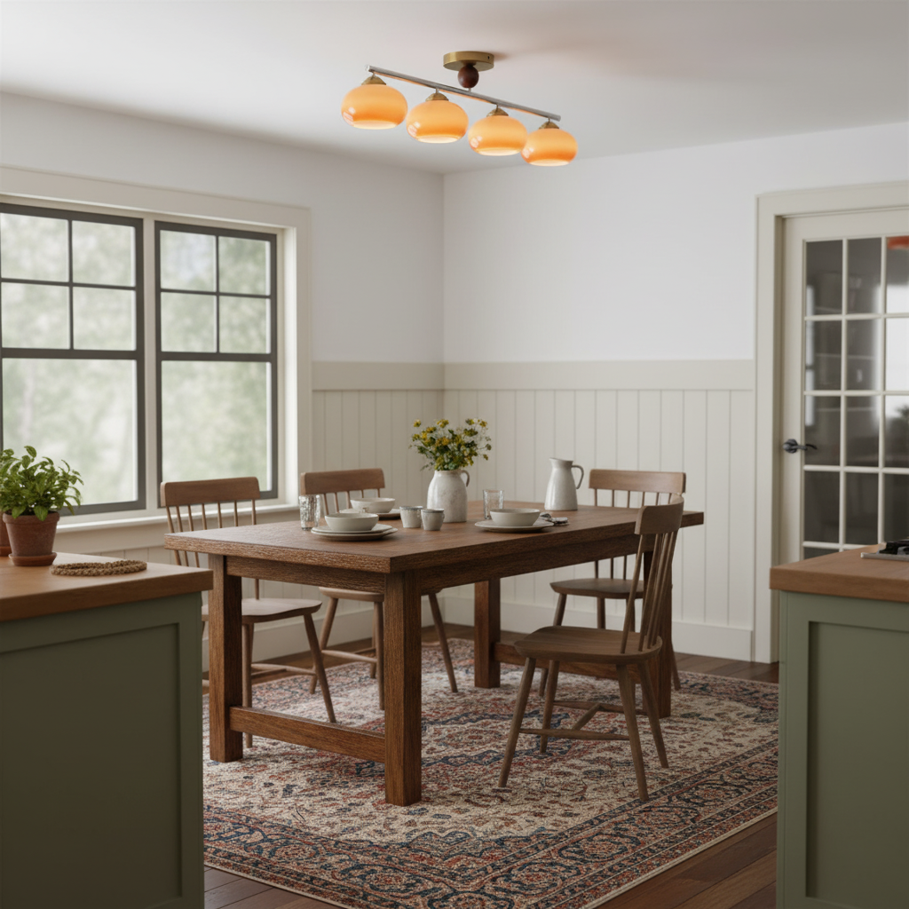 Quad Glass Shades Flush Mount Ceiling Light In Chrome And Gold
