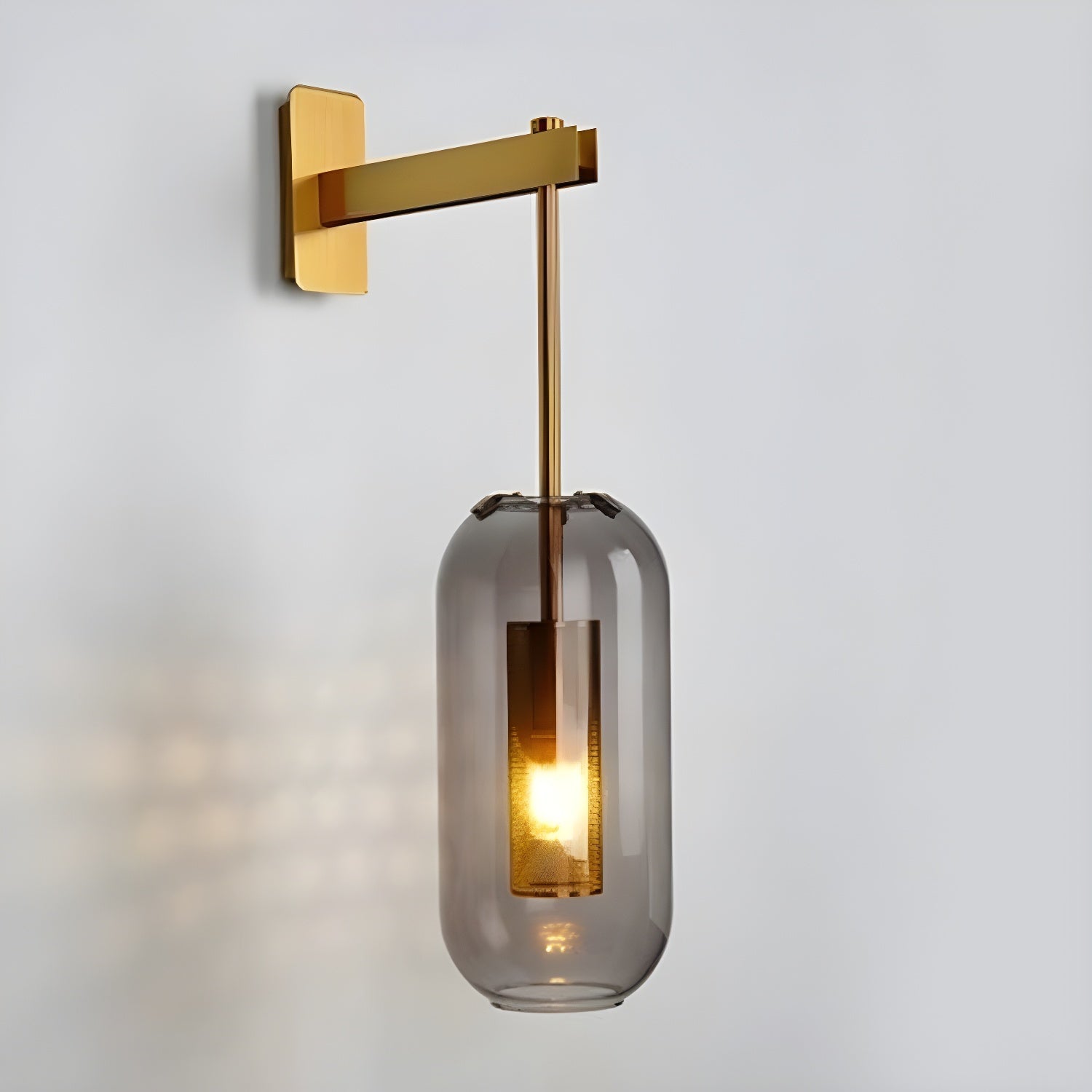 Contemporary Glass Wall Sconce With Steel Finish For Soft Ambient Lighting