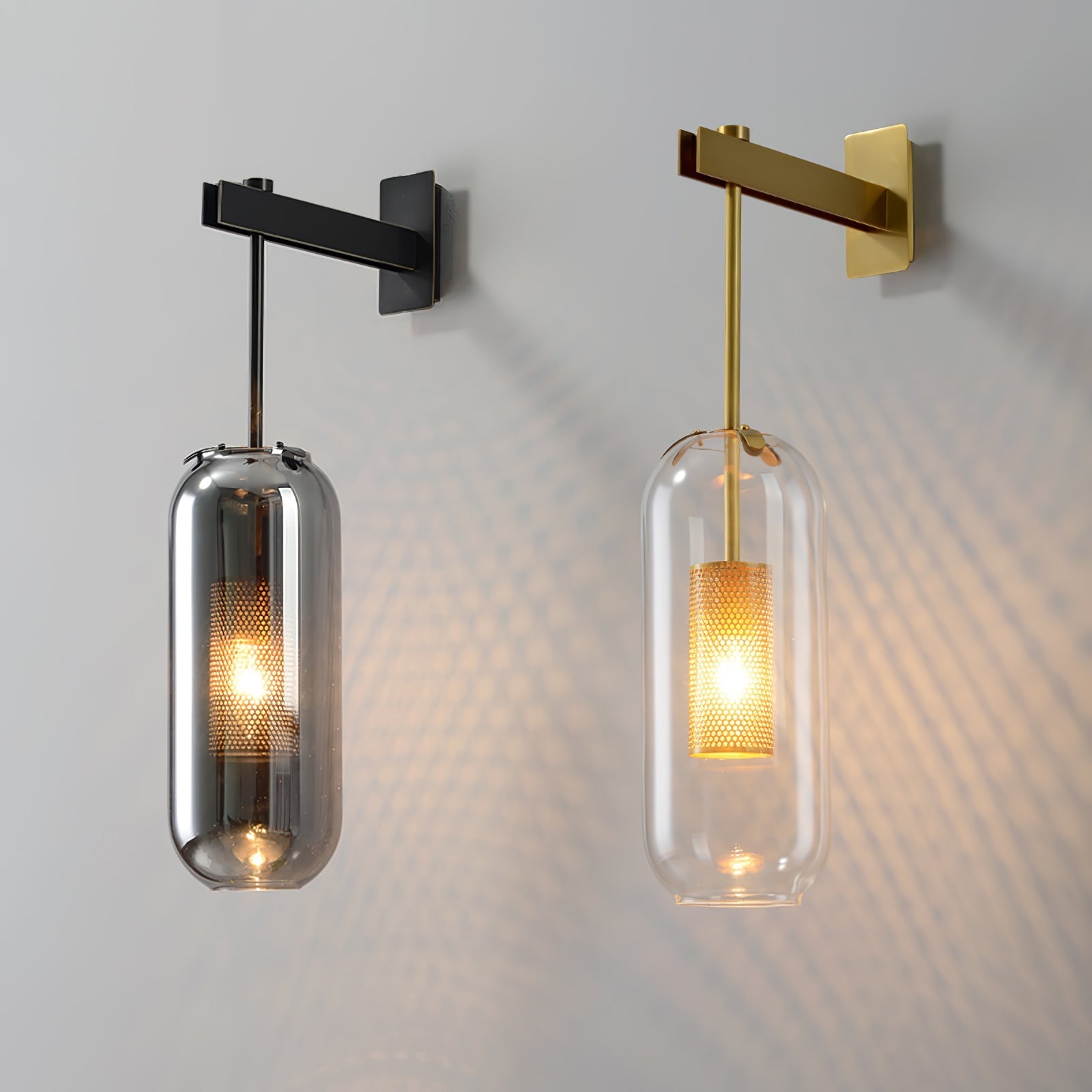 Contemporary Glass Wall Sconce With Steel Finish For Soft Ambient Lighting