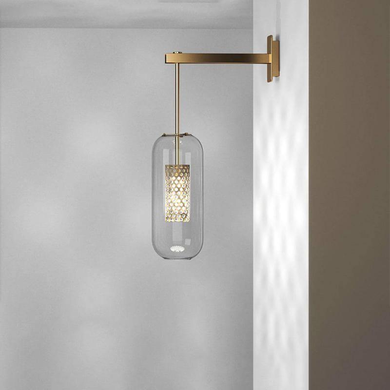 Contemporary Glass Wall Sconce With Steel Finish For Soft Ambient Lighting