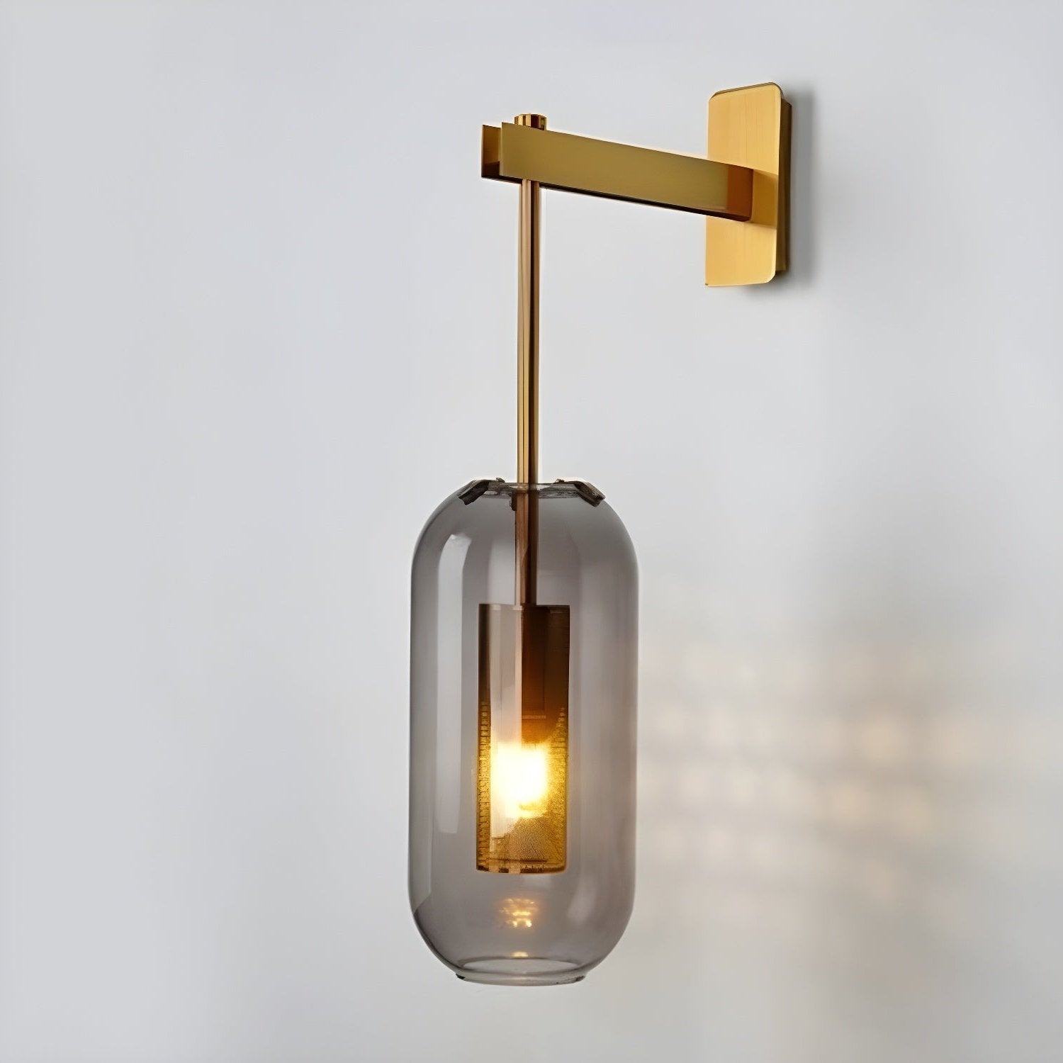 Contemporary Glass Wall Sconce With Steel Finish For Soft Ambient Lighting