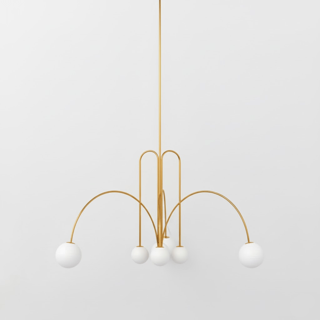 Matte Black Pendant Light With Globe And White Opal Glass Ball