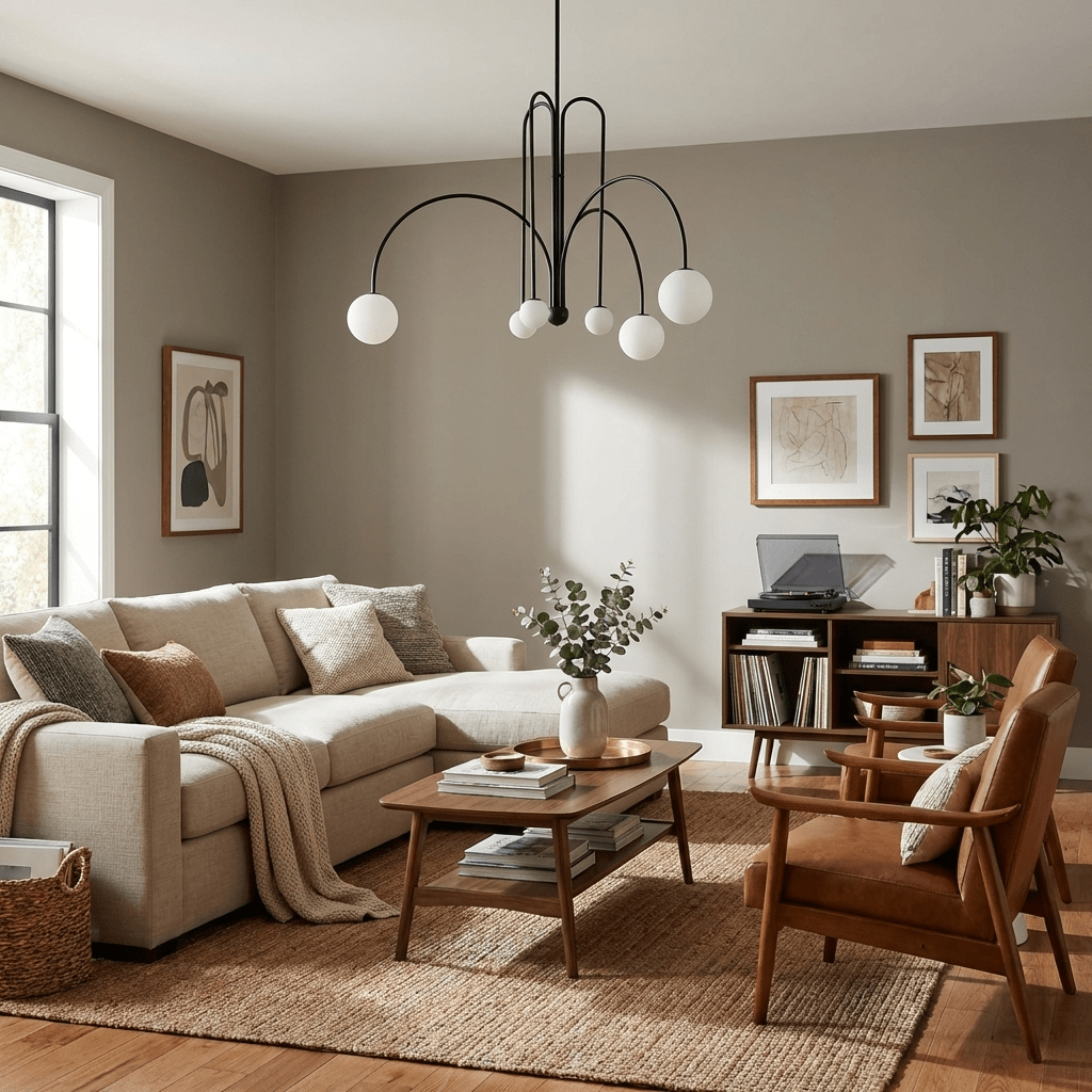 Matte Black Pendant Light With Globe And White Opal Glass Ball