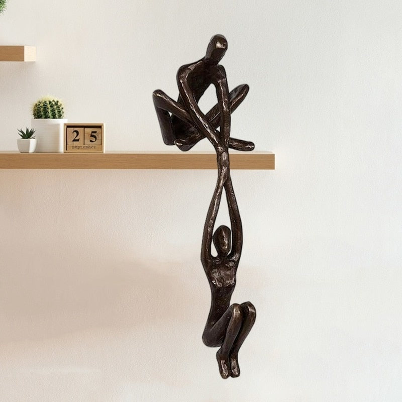Statua Moderna a Forma di Cuore in Polystone per Decorazione della Casa