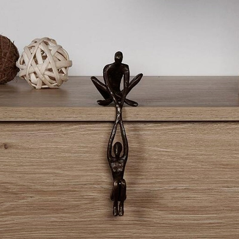 Statua Moderna a Forma di Cuore in Polystone per Decorazione della Casa