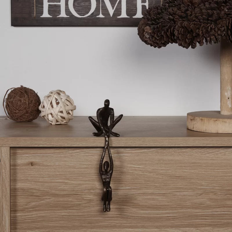Statua Moderna a Forma di Cuore in Polystone per Decorazione della Casa